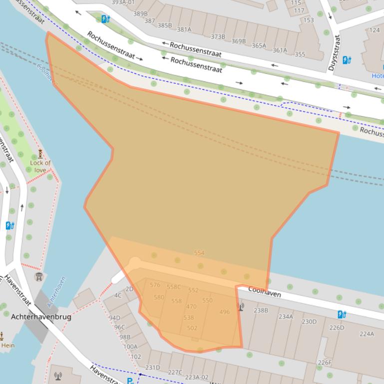 Kaart van postcodegebied 3024AR.