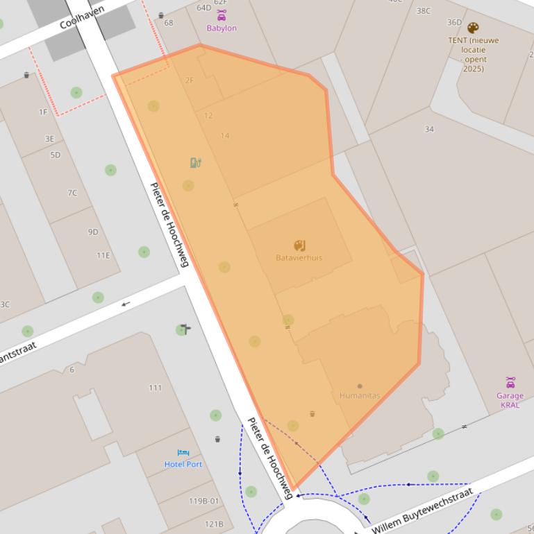 Kaart van postcodegebied 3024BH.