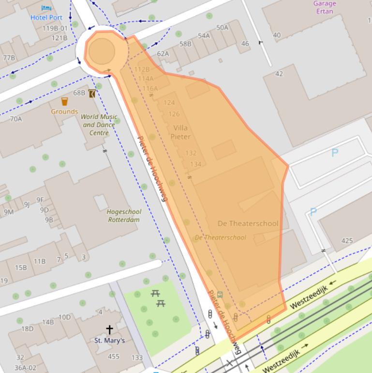 Kaart van postcodegebied 3024BJ.