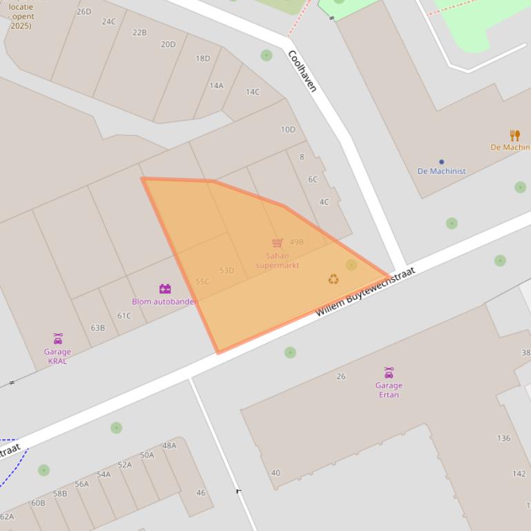 Kaart van postcodegebied 3024BL.