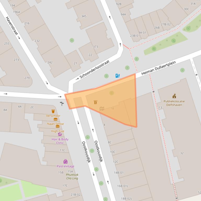 Kaart van postcodegebied 3024CA.