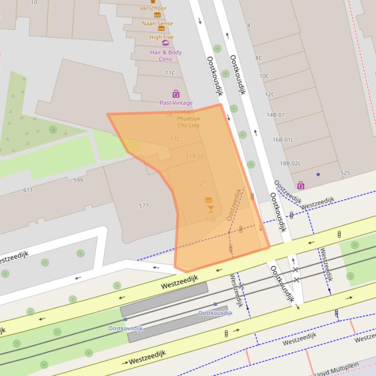 Kaart van postcodegebied 3024CL.