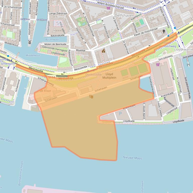 Kaart van postcodegebied 3024EC.