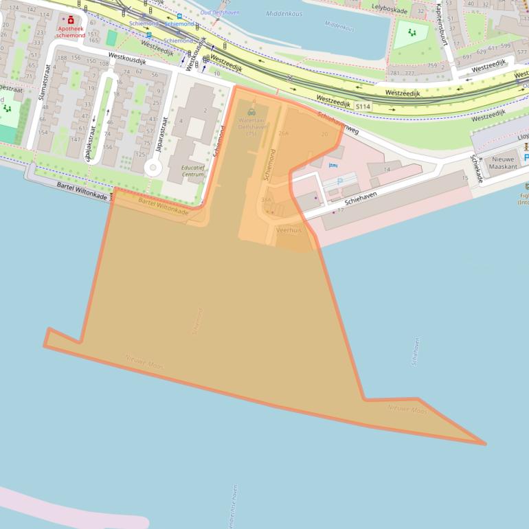 Kaart van postcodegebied 3024EE.