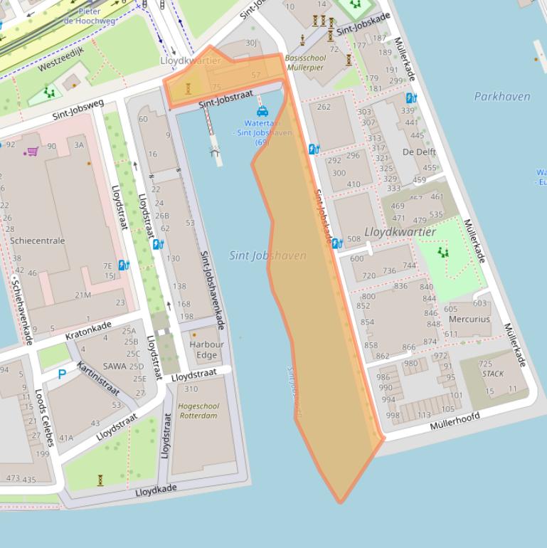 Kaart van postcodegebied 3024EG.