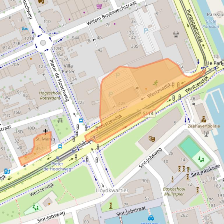 Kaart van postcodegebied 3024EK.
