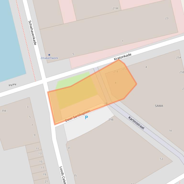 Kaart van postcodegebied 3024EV.