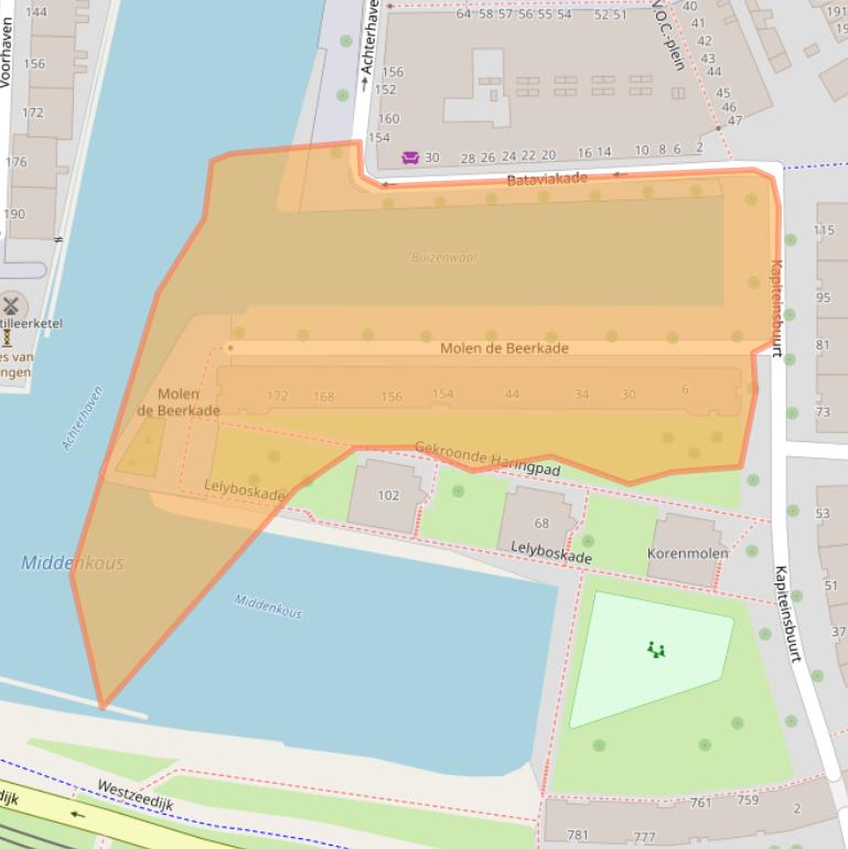 Kaart van postcodegebied 3024PG.