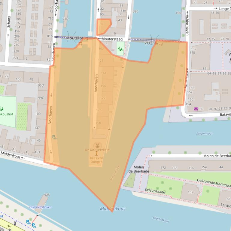 Kaart van postcodegebied 3024RR.