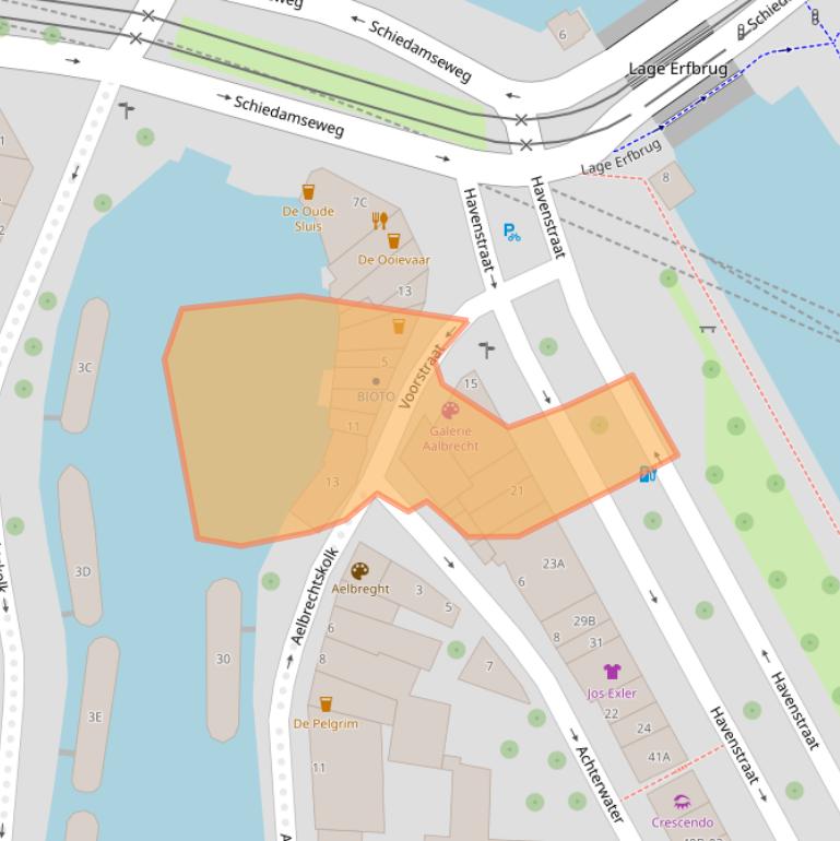 Kaart van postcodegebied 3024RS.