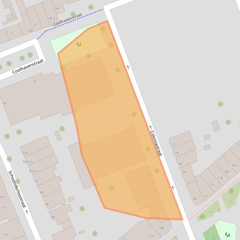 Kaart van postcodegebied 3024TA.