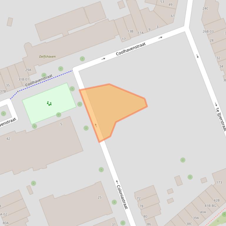 Kaart van postcodegebied 3024TB.