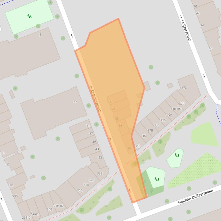 Kaart van postcodegebied 3024TC.