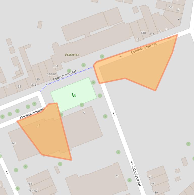 Kaart van postcodegebied 3024TG.