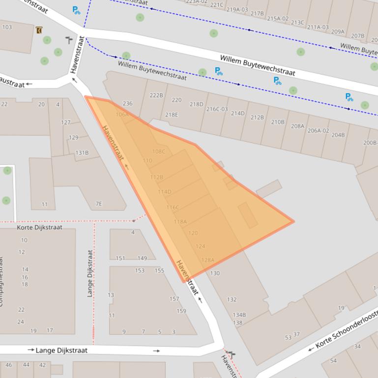 Kaart van postcodegebied 3024TJ.