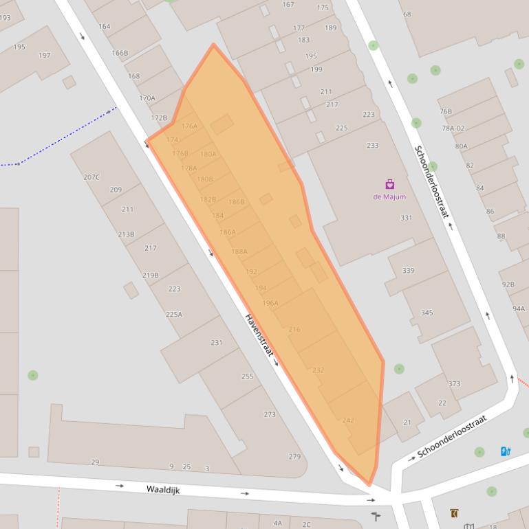 Kaart van postcodegebied 3024TM.