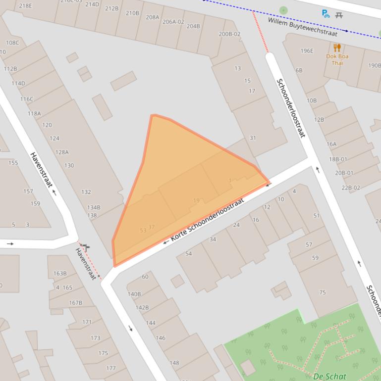 Kaart van postcodegebied 3024TN.