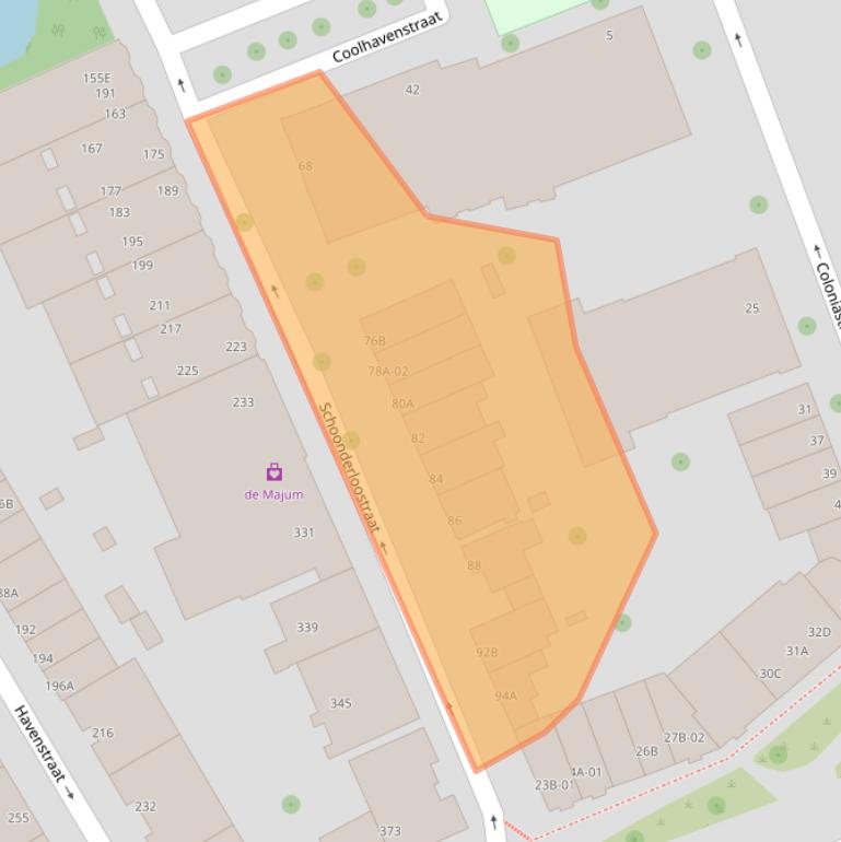 Kaart van postcodegebied 3024TX.