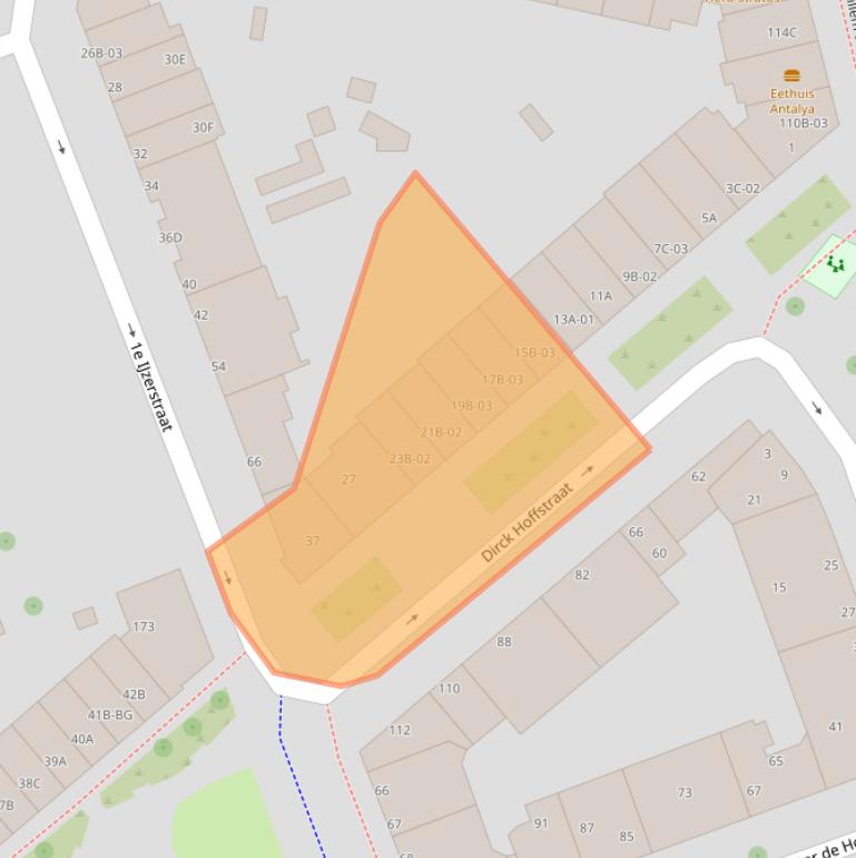 Kaart van postcodegebied 3024VB.