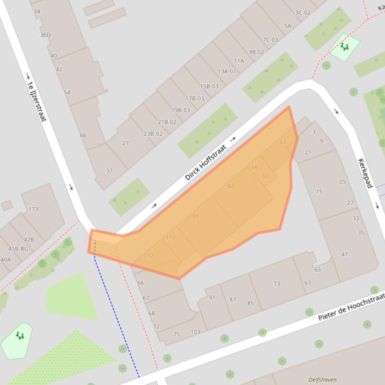 Kaart van postcodegebied 3024VC.