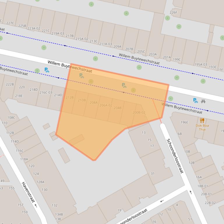 Kaart van postcodegebied 3024VL.