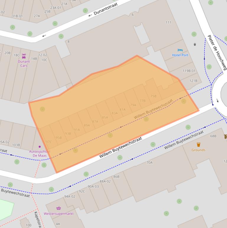 Kaart van postcodegebied 3024XA.