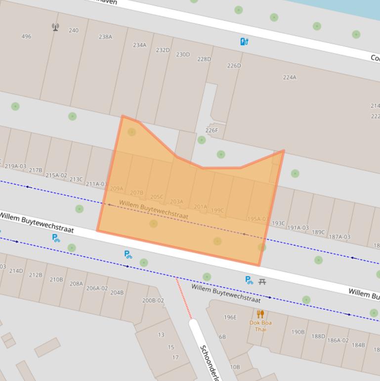 Kaart van postcodegebied 3024XJ.