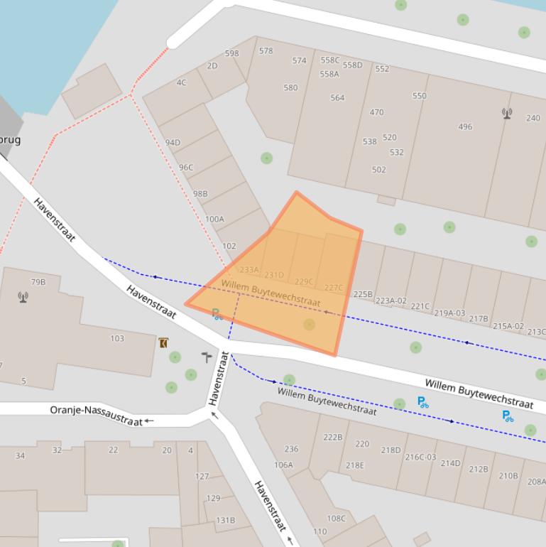 Kaart van postcodegebied 3024XL.