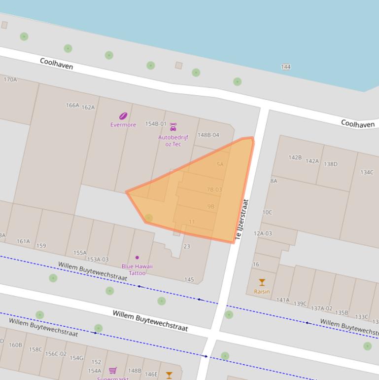 Kaart van postcodegebied 3024XM.