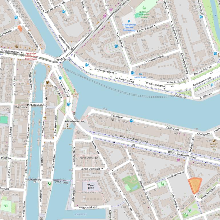 Kaart van postcodegebied 3024XV.