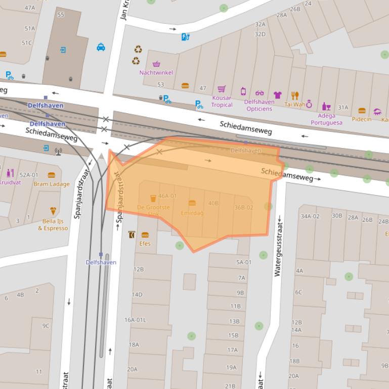Kaart van postcodegebied 3025AC.