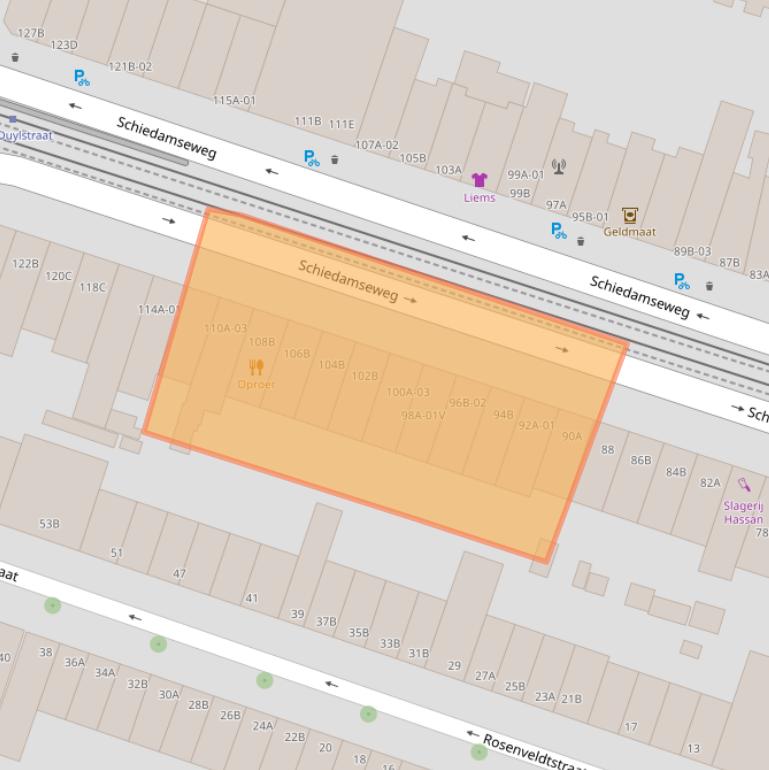 Kaart van postcodegebied 3025AG.