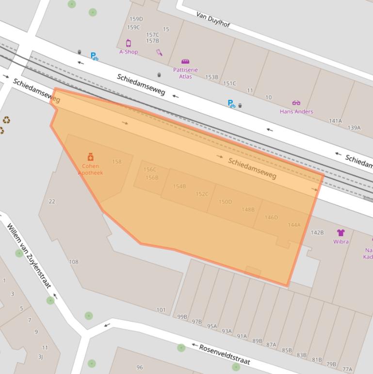 Kaart van postcodegebied 3025AK.