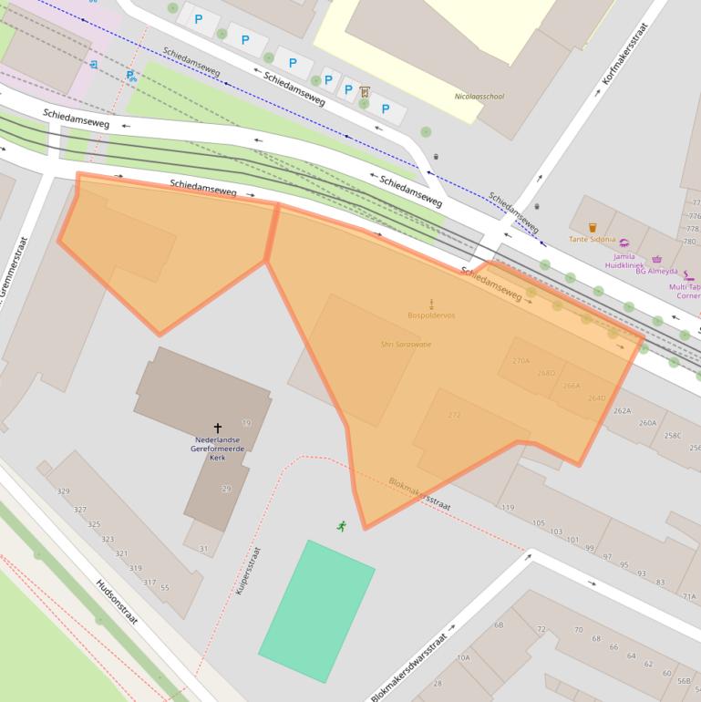 Kaart van postcodegebied 3025AS.