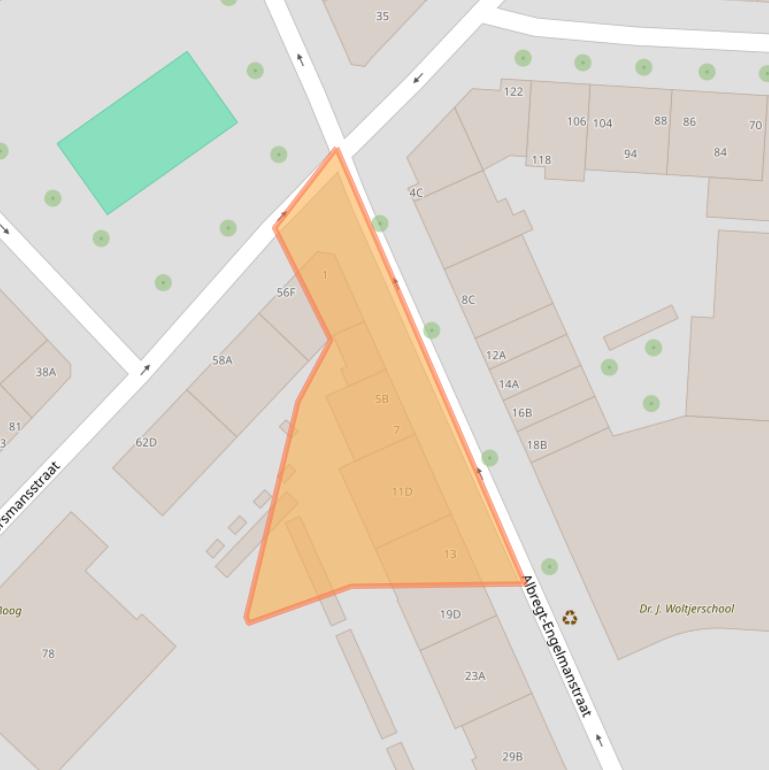 Kaart van postcodegebied 3025BA.