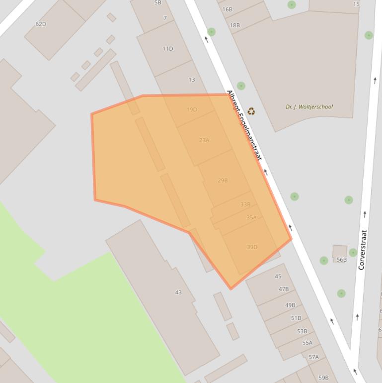 Kaart van postcodegebied 3025BB.