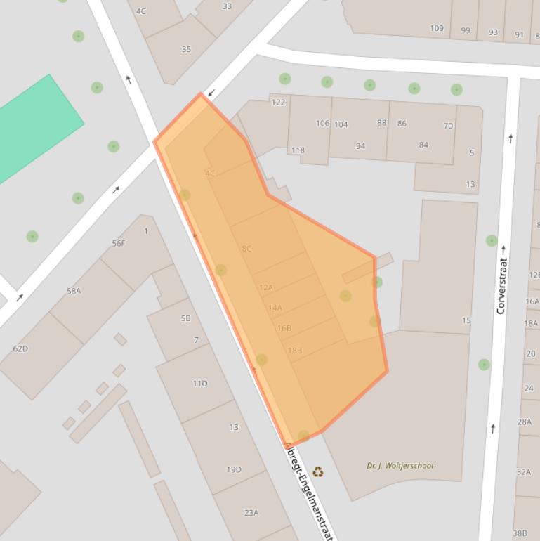 Kaart van postcodegebied 3025BG.