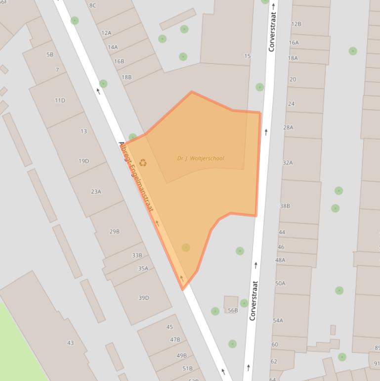 Kaart van postcodegebied 3025BH.