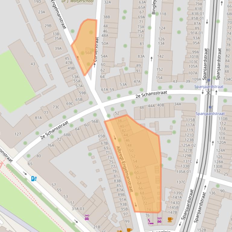 Kaart van postcodegebied 3025BJ.