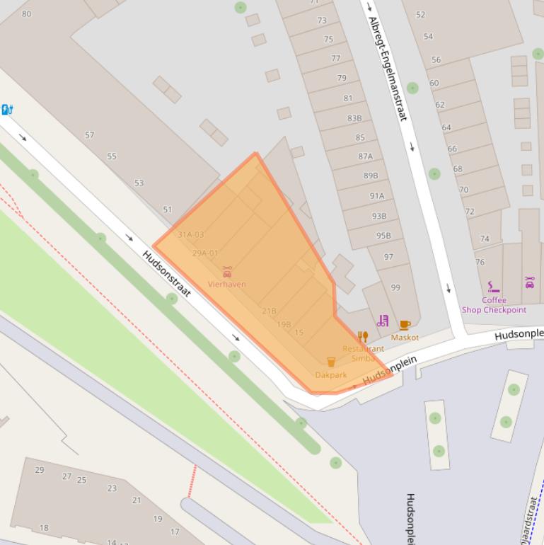 Kaart van postcodegebied 3025CB.