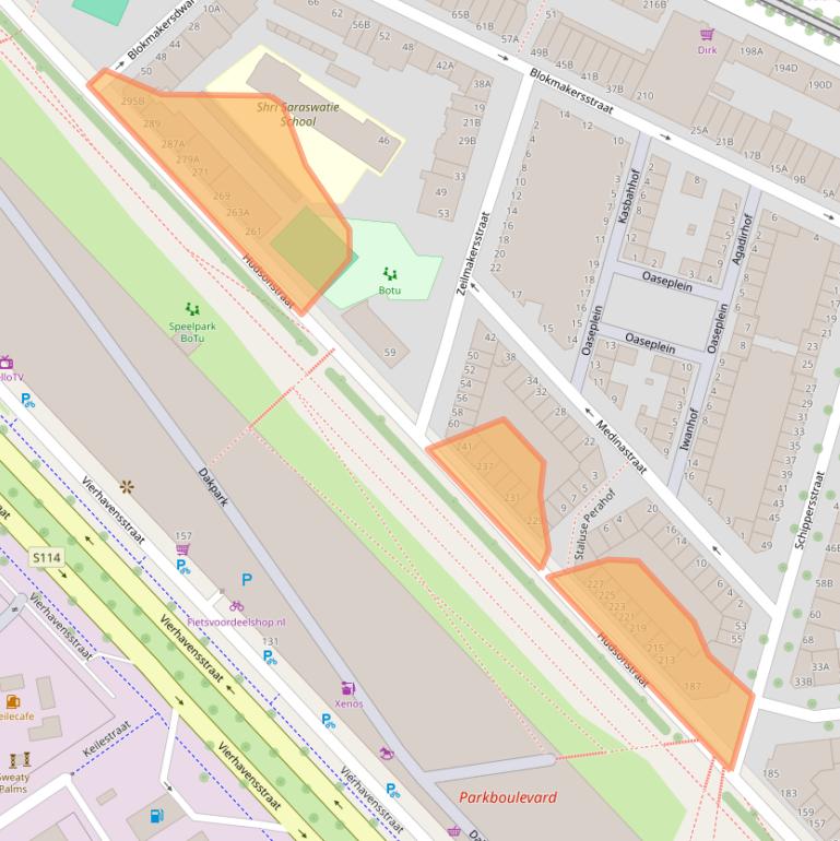 Kaart van postcodegebied 3025CP.