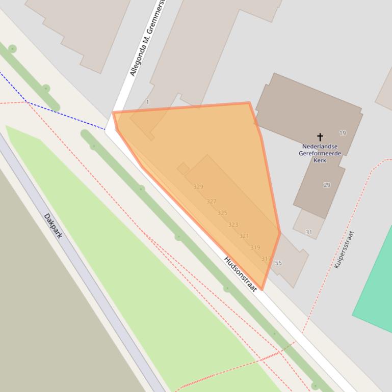 Kaart van postcodegebied 3025CR.