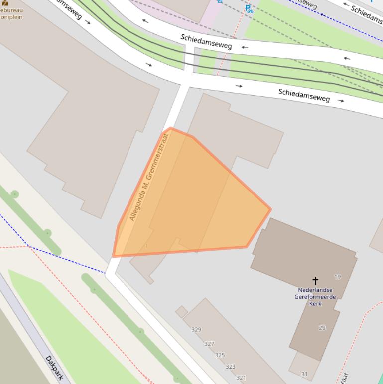 Kaart van postcodegebied 3025CS.