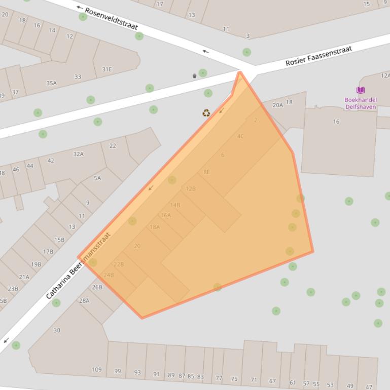 Kaart van postcodegebied 3025EE.