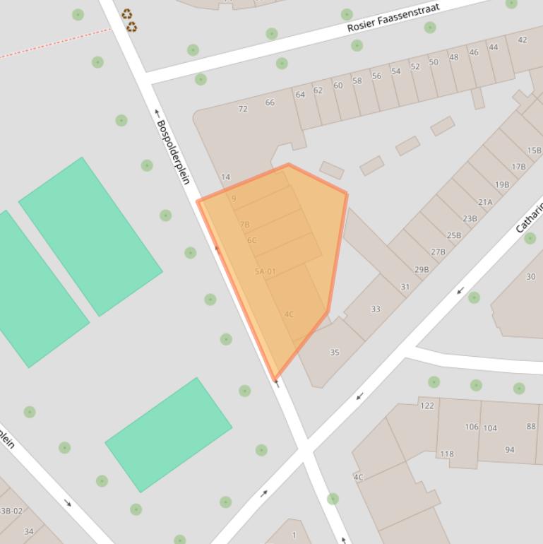 Kaart van postcodegebied 3025EL.