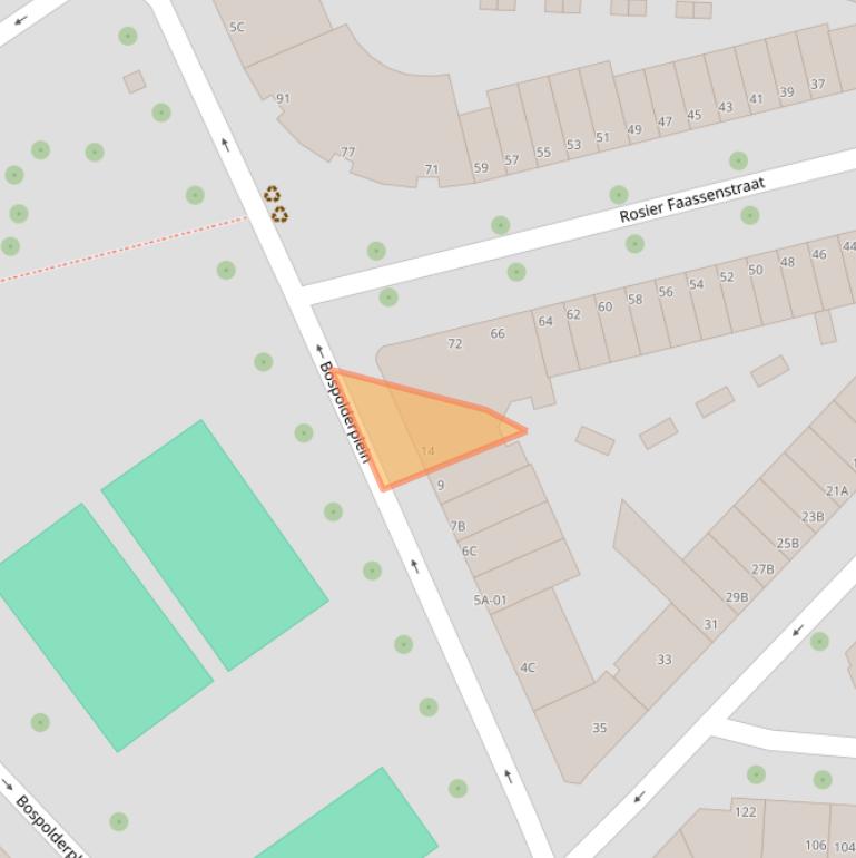 Kaart van postcodegebied 3025EM.