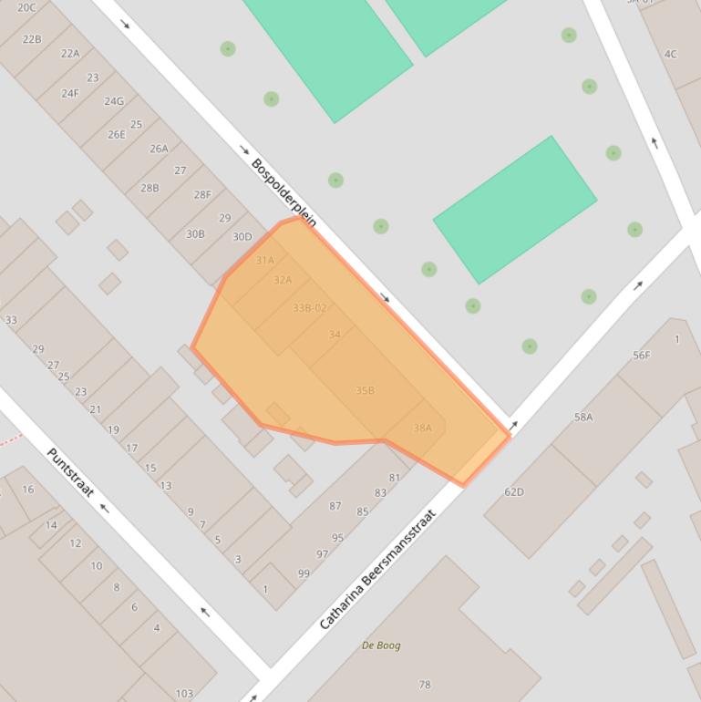 Kaart van postcodegebied 3025EP.