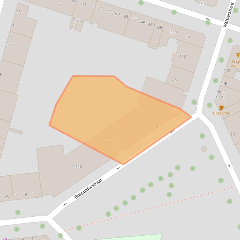 Kaart van postcodegebied 3025ES.