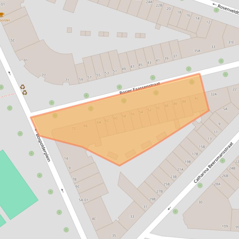 Kaart van postcodegebied 3025GP.