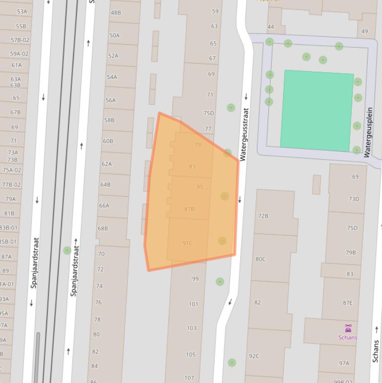 Kaart van postcodegebied 3025HL.